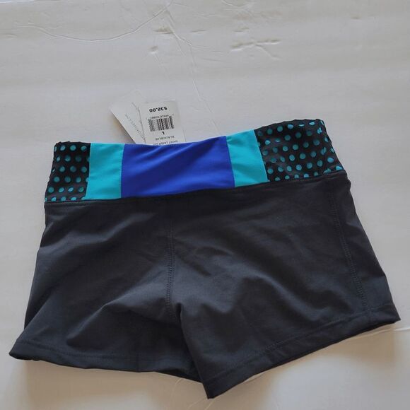 California Kisses girls black blue laser cut swimming shorts size L 8-10 - Picture 7 of 8